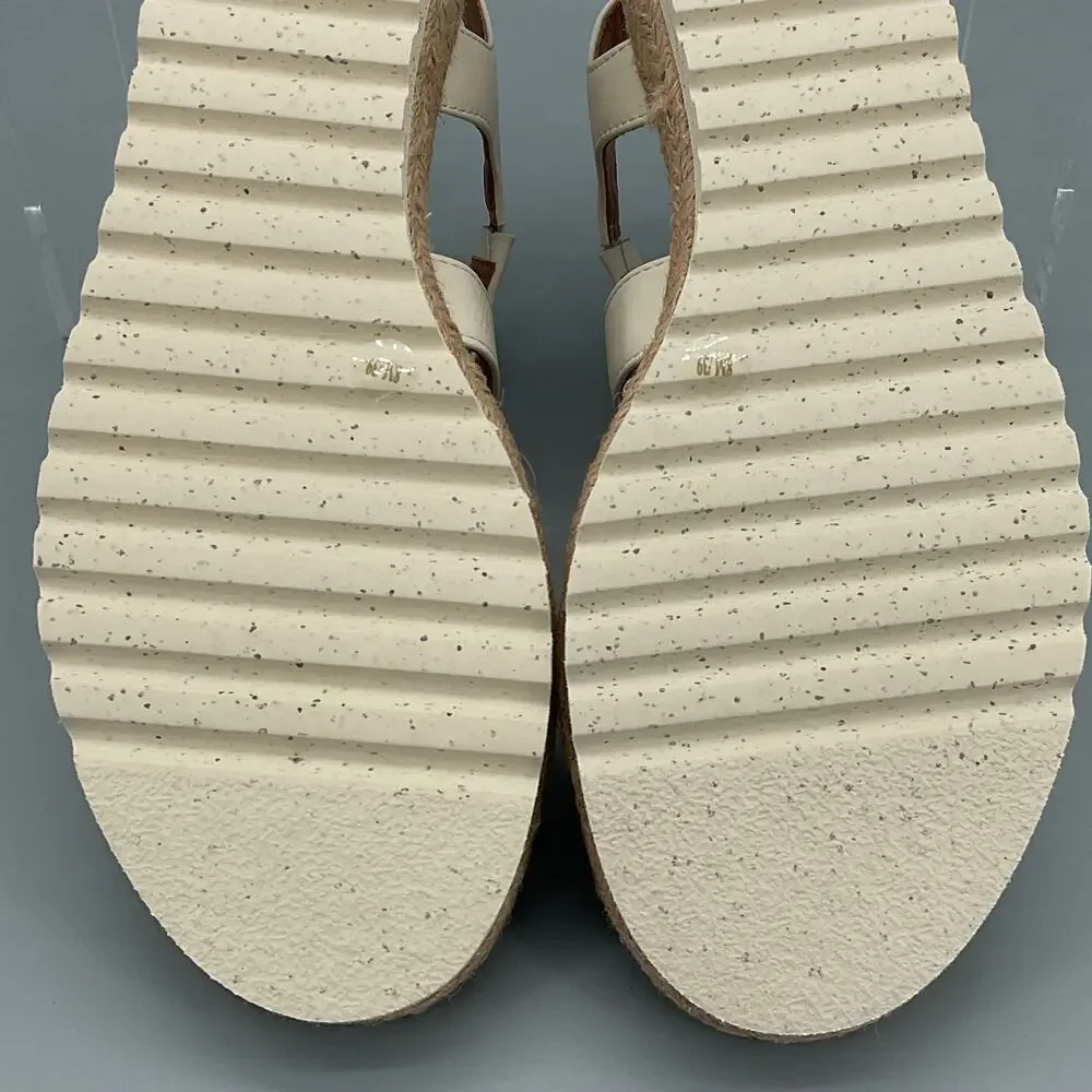NEW Lucky Brand Women’s Trianna Strappy Platform Sandals White Size 8M